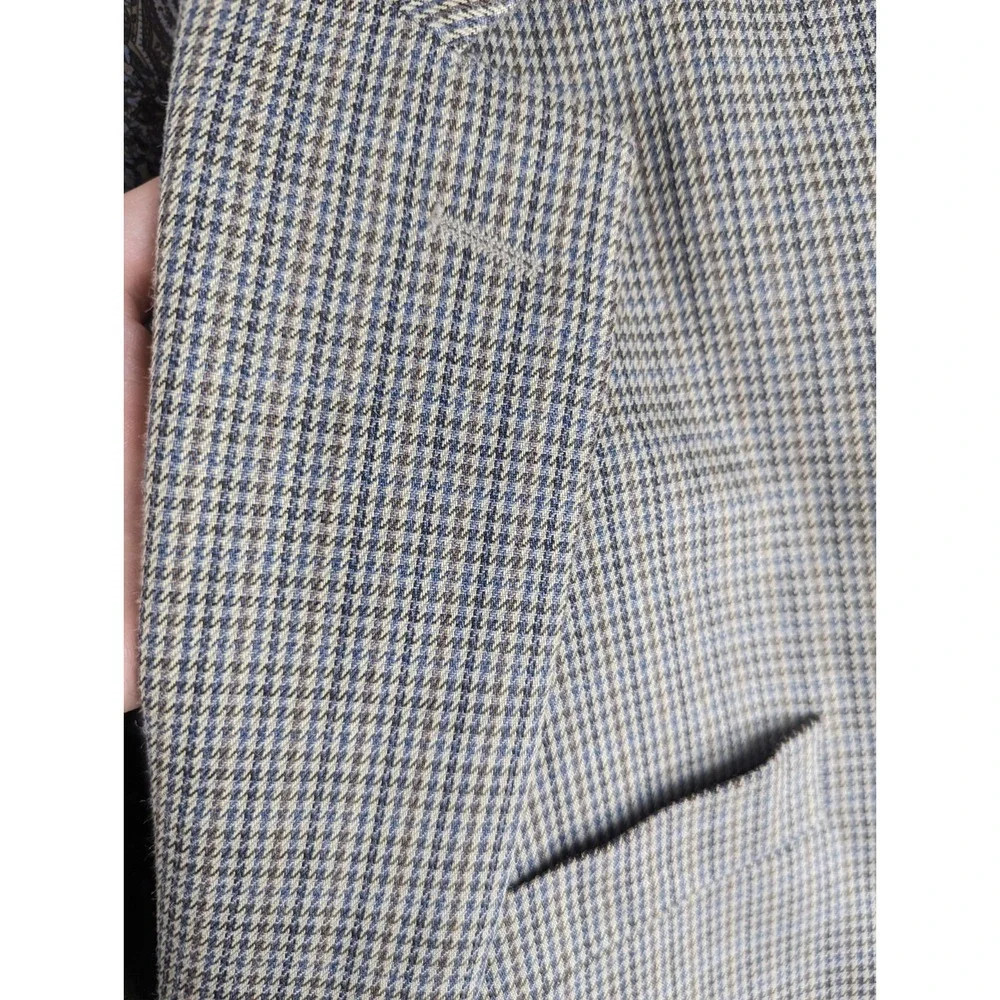 LAUREN Ralph Lauren Men's Houndstooth Sport Coat Silk Wool Jacket Sz 42L Paisley